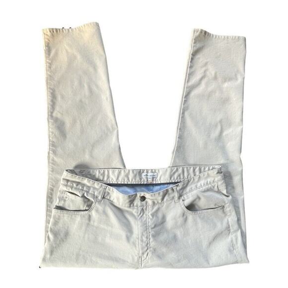 Peter Millar Crown Men EB66 Performance 5-Pocket Chino Pants Golf Beige 40x32 - Picture 1 of 11